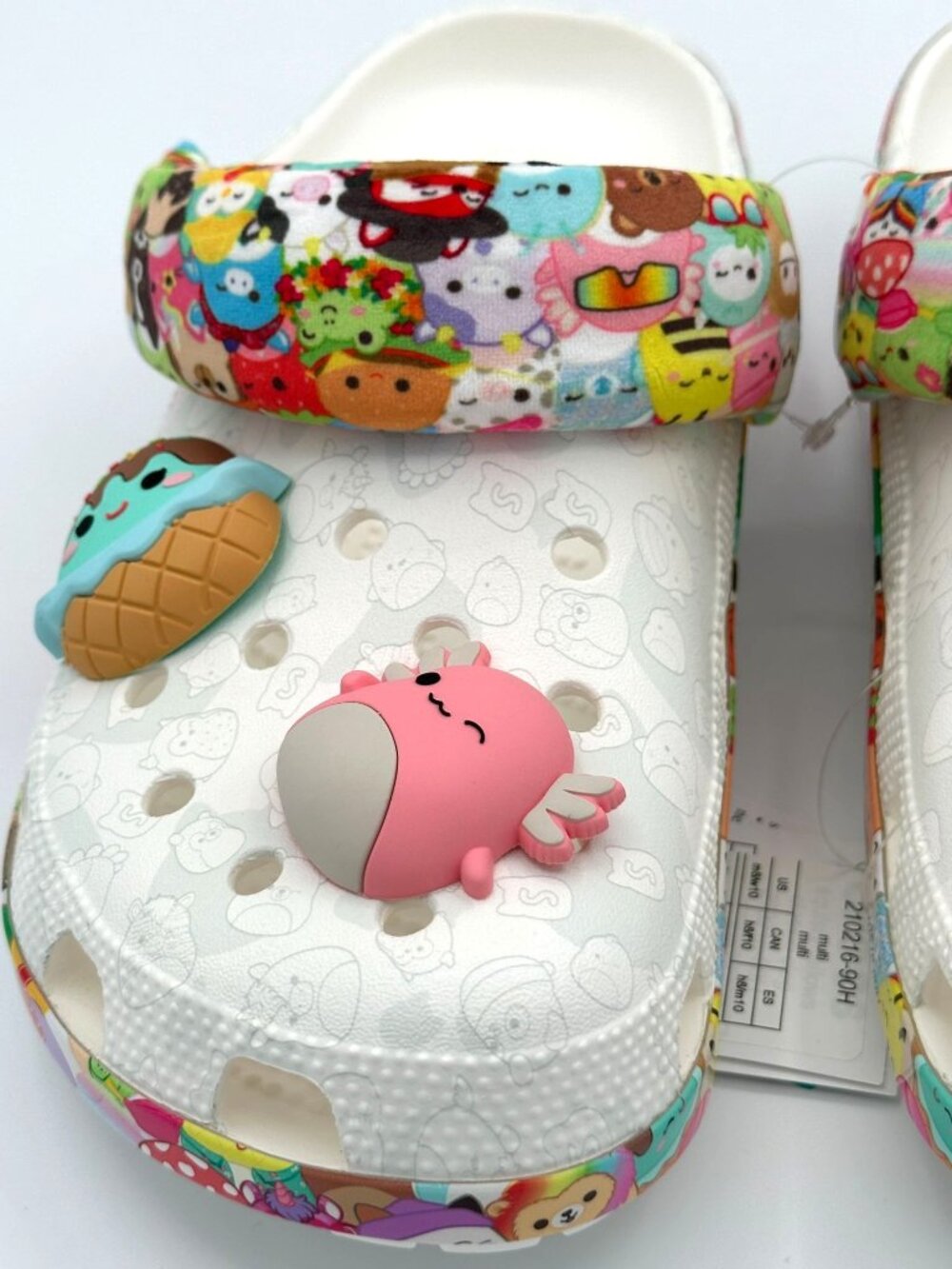 Crocs Squishmallows Clogs M8 W10 White Colorful Classic Cartoon Shoe Charms NEW - Picture 7 of 16